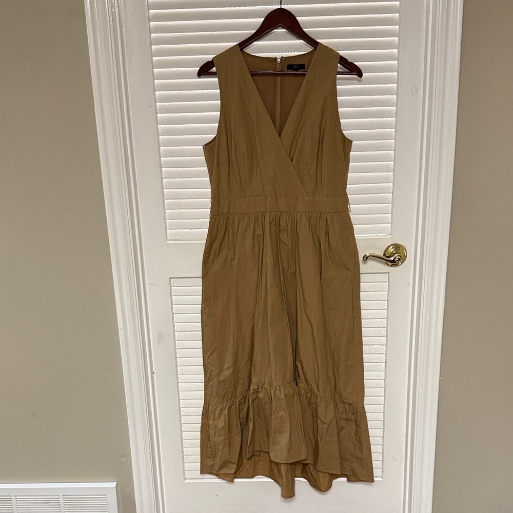 J. Crew Elegant Brown Midi Dress